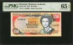 1995年百慕大金融管理局50元。 BERMUDA. Bermuda Monetary Authority. 50 Dollars, 1995. P-44b. PMG Gem Uncirculated