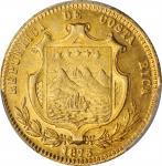 COSTA RICA. 5 Pesos, 1873-GW. San Jose Mint. PCGS MS-61 Gold Shield.