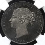 GREAT BRITAIN Victoria ヴィクトリア(1837~1901) 1/2Crown 1839 NGC-PF64 トーン Proof UNC+