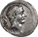ROMAN REPUBLIC. L. Marcius Philippus. AR Denarius, Rome Mint, 57 B.C. NGC EF. Marks.