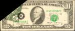 Fr. 2027-B. 1985 $10 Federal Reserve Note. New York. Very Fine. Fold Over.