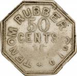 英属北婆罗洲丹南橡胶有限公司半圆代用币。BRITISH NORTH BORNEO. Tenom Rubber Company Limited. Copper-Nickel 50 Cents Token