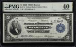 Fr. 747. 1918 $2 Federal Reserve Bank Note. Boston. PMG Extremely Fine 40.