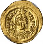 MAURICE TIBERIUS, 582-602. AV Solidus (4.38 gms), Constantinople Mint, 6th Officinae.