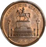 1799 (ca. 1863) Lovetts Second Series -- New York Statue / Liberty Cap Mule. Copper. 29 mm. Musante 
