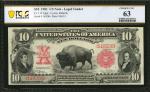 Fr. 114. 1901 $10 Legal Tender Note. PCGS Banknote Choice Uncirculated 63.