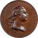 1771 College of William and Mary Lord Botetourt Medal. Betts-528. Copper, 43 mm. MS-65 (PCGS).