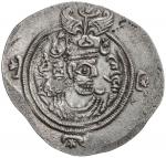 SASANIAN KINGDOM: Yazdigerd III, 632-651, AR drachm (4.07g), NAL (Narmashir), year 13, G-235, bold s