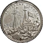 GREAT BRITAIN. Capture of Tournai White Metal Medal, 1709. UNCIRCULATED.