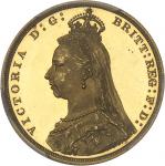 GRANDE-BRETAGNEVictoria (1837-1901). Souverain, jubilé de la Reine, Flan bruni (PROOF) 1887, Londres