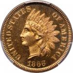 1866 Indian Cent. Proof-67 RB (PCGS).