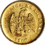 MEXICO. Peso, 1900-Mo M. Mexico City Mint. PCGS MS-65 Gold Shield.