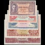 MALAYA. Board of Commissioners of Currency. 1 to 50 Cents, 1.7.1941. P-6, 7b, 8, 9b & 10b.