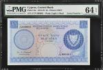 CYPRUS. Central Bank of Cyprus. 5 Pounds, 1974-76. P-44c. Serial Number 1. PMG Choice Uncirculated 6