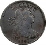 1797 Draped Bust Cent. S-139. Rarity-1. Reverse of 1797, Stems to Wreath. EF-45 (PCGS).