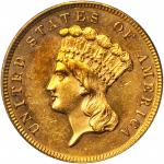 1867 Three-Dollar Gold Piece. MS-62 (PCGS).