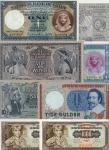 A Mixed Group of World Notes, comprising Yugoslavia, 1000 dinara (2), 1963, Netherlands 10 gulden, 1
