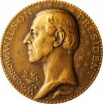 1919 Woodrow Wilson Chamber of Deputies Visit Medal. Bronze. 68.1 mm. By Louis Bottée. Choice About 