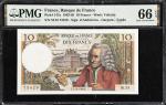 FRANCE. Banque de France. 10 Francs, 1963. P-147a. PMG Gem Uncirculated 66 EPQ.