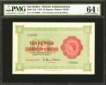 SEYCHELLES. British Administration. 10 Rupees, 1954. P-12a. PMG Choice Uncirculated 64 EPQ.