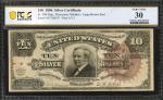 Fr. 296. 1886 $10 Silver Certificate. PCGS Banknote Very Fine 30.