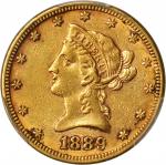 美国1889-S年10美元金币。
