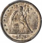 1875-S Twenty-Cent Piece. BF-5. Rarity-2. MS-64 (PCGS). CAC.
