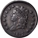 1812 Classic Head Cent. S-291. Rarity-2+. Small Date. EF Details--Cleaned (PCGS).