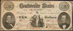 T-25. Confederate Currency. September 2, 1861 $10. Very Fine.