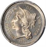 1873 Nickel Three-Cent Piece. Close 3. Proof-66+ (PCGS). CAC.
