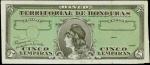 HONDURAS. Banco Territorial de Honduras. 5 Lempiras, ND (ca.1935). P-UNL. PCGS Very Fine 25.