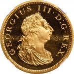 IRELAND. Gilt Copper Penny, 1805. Birmingham (Soho) Mint. George III. NGC PROOF-66 Ultra Cameo.