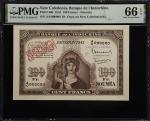 NEW CALEDONIA. Banque de lIndochine. 100 Francs, 1944 (Emission 1943). P-46as. PMG Gem Uncirculated 