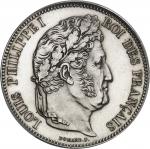 FRANCE Louis-Philippe Ier (1830-1848). 5 francs tête laurée, Flan bruni (PROOF) 1834, A, Paris.