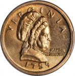 1759 (1999) Martha Washington Dollar-Size Medal. Judd-2185, Pollock-Unlisted. Rarity-5. Cupronickel-