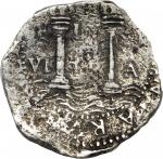 COLOMBIA. 1655-CS 8 Reales. Cartagena mint. Philip IV (1621-1665). Restrepo M48.2. VF Detail — Salt 