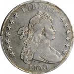 1800 Draped Bust Silver Dollar. BB-196, B-17. Rarity-1. 12 Arrows. VF Details--Cleaned (PCGS).