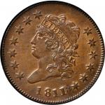 1811/0 Classic Head Cent. S-286. Rarity-3. MS-63 BN (NGC). CAC.