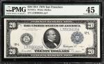 Fr. 1011c. 1914 $20 Federal Reserve Note. San Francisco. PMG Choice Extremely Fine 45.