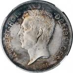 BELGIUM. Silver 20 Francs Essai (Pattern), 1931. NGC PROOF-61 Cameo.