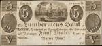 Warren, Pennsylvania. Die Lumbermens Banf / Lumbermans Bank. ND (18xx). Funf Thaler / $5. Choice Unc