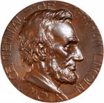 MCMIX (1909) Lincoln Birth Centennial Medal. By Bela Lyon Pratt. Cunningham 11-440C, King-313. Coppe