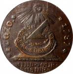 1787富吉奥铜币 ICG MS63 1787 Fugio Copper. Pointed Rays