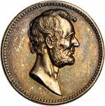 Undated Lincoln and Garfield Medalet. Large Format. Silver. 25.4 mm. 9.5 grams. By William Barber. J