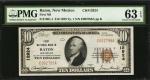 Raton, New Mexico. $10  1929 Ty. 1. Fr. 1801-1. First NB. Charter #12924. PMG Choice Uncirculated 63