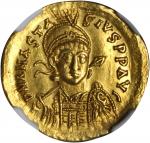 ANASTASIUS I, 491-518. AV Solidus (4.47 gms), Constantinople Mint, 10th Officinae.
