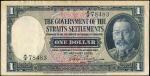 Straits Settlements, $1, 1935 (KNB20e;P-16b) S/no. K/3 78483, VF, light foxing. Sold as is, no retur