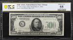 Fr. 2202m-G. 1934A $500 Federal Reserve Mule Note. Chicago. PCGS Banknote About Uncirculated 55.