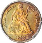 1884 Liberty Seated Dime. Proof-67 (PCGS).