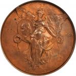 1889 Republique Centenaires, Salut Medal. Copper. 45 mm. Musante GW-1123, Douglas-41. MS-64 RB (NGC)